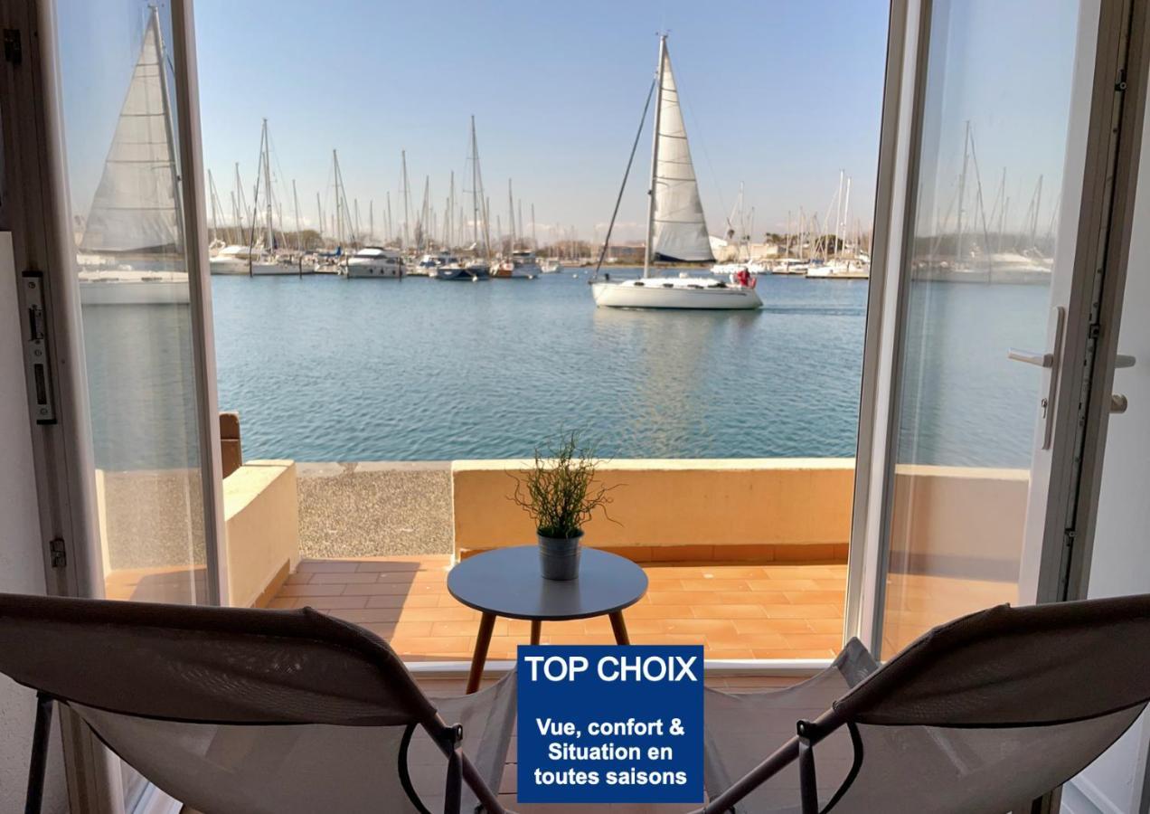 Studio - Les Pieds Dans L'Eau Agreable En Toutes Saisons 4 Couchages - Climatisation - Parking Prive - Piscine Sur Mer - Vue Magnifique Et Rare - Situation Optimum - Les Argonautes - Ile Des Pecheurs - Cap D'Agde Exterior foto
